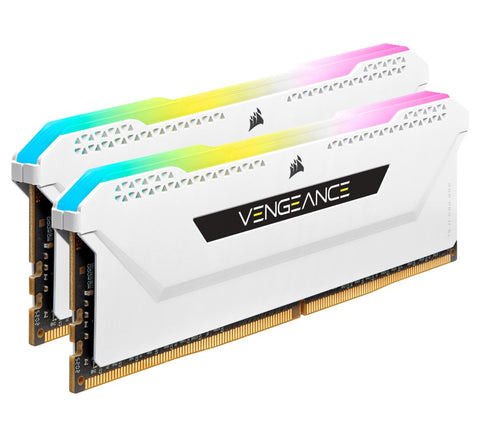 CORSAIR Vengeance RGB PRO SL 16GB DDR4 3600Mhz C18 White Heatspreader Desktop Gaming Memory V177-L-MECMD4VRGBP2X8G36DHW