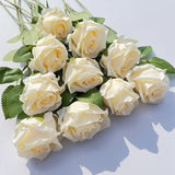 Artificial Silk Roses 25-Piece Bouquet Wedding Decorations Family Gathering - Orange - Size L V1347-DSZ-001-001-ORG-L