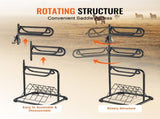 Freestanding Saddle Stand, 30 x 30 x 68.5 in, 3 Tiers Saddle Rack, Heavy Duty Saddle Blanket Holder V952-MAJLS3030685HTNTLV0
