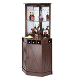 VEVOR Corner Industrial Bar Cabinet, Wine Table for Liquor &es, Sideboard Buffet Cabinet with V952-QJ23631573211CRJ2V0