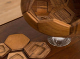 Handcrafteden Football Puzzle 3D Mortise and Tenon Soccer Ball Assembly Kit Walnut , Beech V1107-CS-LBSMZQ1
