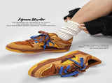 Vintage Sneakers Retro Skate Shoes Couple Matching Shoes Unisex Canvas Shoes - Camel - Size V1106-M-SHOE2-16519-CAME-8AU8EU41