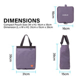 Shopper Bag Tote Bag Foldable Travel Laptop Grocery Nylon KO-SHOULDER PURPLE V274-GM-KOEBAG-SUDER-VT
