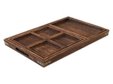 Wood Tea Tray Fade Resistant Exquisite Retro Reinforced Rectangular Tea Serving Tray V1294-YM0703-3118230027311