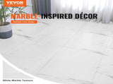 Self Adhesive Vinyl Floor Tiles 390 x 23.6 inch, 1.5mm Thick Peel & Stick, White Marble Texture DIY V952-ZZYXJDDBDLS1GEOEHV0