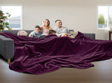 Laura Hill 3m x 3m XL Faux Mink Blanket Double-Sided Soft Plush Bed Oversized Throw Rug Purple MINK-XL-MV