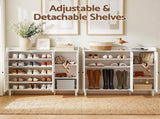 Artiss Shoe Rack Cabinet Storage Cupboard Adjustable Shelf White FUR-S-SHOE-112-WH-AB