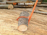 Cant Hook Tool, 59 in, Heavy Duty Steel Log Roller, Log Lifter Timber Jack for Max 32" Dia Logs, V952-YMQJDPTCANTHLFVANV0