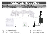 Large Neon Sign for Wall Decor, with Dimmer Switch,23x10Inch 12V Reusable Neon Light Sign for V1366-AZ2-W-06008