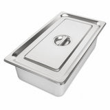 Commercial Stainless Steel GN 1/1 100mm Deep Gastronorm Bain Marie Buffet Steam Table Food Pan with V324-1-1GNPAN-10CM-WLID