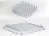 3 Pcs Air Fryer Baskets Replacement with Food Clip for Air Fryer Toaster Oven, 7.87'x7.87' Non-stick V1370-AZ4-19475