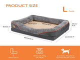 Memory Foam Dog Sofa with Orthopedic Bed & Rim Pillow V767-XPET368-L-V1