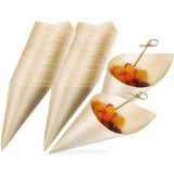 120Pcs Disposable, 7" Multi Function Food Dessert Cones for Appetizers Ice Cream Weddings Birthdays V1369-AZ3-W-15790