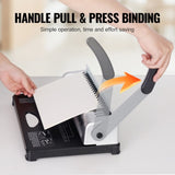 Binding Machine, Comb Binding Machine 21-Holes Binding 450 Sheets, Book Binder Machine with 100 PCS V952-ZDJ20SSSD210BTS1FV0