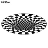 3D Round Carpet Rug Living Room Doormat Coffee Table Blanket 3D Optical Decorative Carpet for V1294-YM0717-10104687