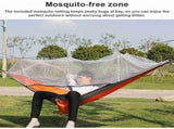 Automatic Quick Open Hammock with Mosquito Net Portable Outdoor Camping Hammock Anti-Rollover Nylon V1237-ZY-715-137