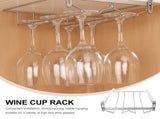 Wall Mounted Stackable Wine Glass Rack Holder for Stemware and Goblets, Space-Saving Kitchen Storage V1192-AZ-W-32246