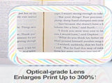 Full Page LED Light Reading Magnifier, 300% Large Optical Lens Portable Magnifying Glass For Seniors V1366-AZ2-W-17072