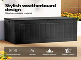 Gardeon Outdoor Storage Box 830L Container Lockable Bench Tool Shed All Black OSB-S830-ABK