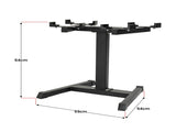 Powertrain Eon Dial Up 72KG Adjustable Dumbbells Pair with Stand - Black DMB-B10-036-2-STD