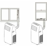 2 Pack Adjustable Window Seal Plates for Portable Air Conditioner, 55 to 110cm Opening 7.5 to 20cm V1237-ZY-522-0058