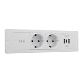 Recessed Power Strip with Wireless Charge USB Ports 4 in 1 Furniture Power Outlet for Table V1294-YM0901-3114240091011
