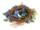 Blue and Yellow Wreaths Flower Garland Front Door V1294-YM0523-220328ZH04