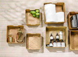 Handmade Seaweed Storage Basket Woven Storage Box with Handle for Home Kitchen Office V1294-YM0901-10254163