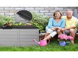 Gardeon Outdoor Storage Box 290L Lockable Organiser Garden Deck Shed Tool Black OSB-290L-BK