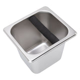 Stainless Steel Coffee Knocking Grounds Box with Rubber Rod Embeddable Coffee Dump Bin for Home V1294-YM0716-3118220123811