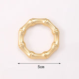 24 Pieces Metal Napkin Ring Holders Bamboo Knuckles Style Gold Napkin Holder Ring Zinc Alloy Buckles V1370-AZ4-01962