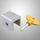 1-Pack Adjustable Sliding Locks with Keys, Aluminum Alloy Security Locks for Home and Office V1369-AZ3-W-23031