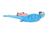 Parrot Sculpture Decoration Indoor Outdoor Resin Macaw Statue Figurine Garden Art Right Blue V1294-YM0901-3115240123012