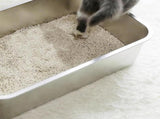 2 Pack Stainless Steel Cat Litter Box - High Side Metal Cats Toilet Large Rust Proof Litter Pan with V1259-DP01-I-00014
