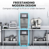 POLYCOOL Commercial Ice Maker Machine, up to 60kg/24hr, Timer & Self Cleaning Programs V219-FDSICMPY60KA