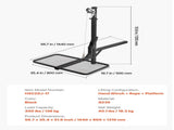 Hitch Deer Hoist with Lifting System Platform, 300 lbs Load Capacity, Game Hoist Winch Lift with V952-PTSLSHL300LBWVV3H001V0