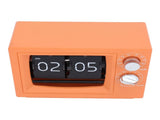 Flip Clock Retro TV Shape Mechanical Battery Operated Reminder Function Page Turning Clock for Study V1294-YM0901-3115240045211