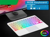 Transparent Colorful Luminous Bluetooth Keyboard 10-Inch Backlit Bluetooth Keyboard Suitable for V1369-AZ3-W-12698