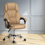 Artiss Executive Office Chair Leather Recliner Espresso OCHAIR-G-1051-BR