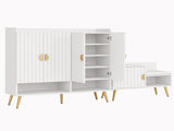 Artiss Shoe Cabinet Bench Set Adjustable Shelf Hallway Living Room White FUR-U-SHOE-BEN01-WH