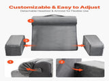 Reading Pillow, Backrest Support Pillow with Arm and 3 Pockets, Large Size Bed Pillow with Removable V952-CSYDZHS00000R36OL001V0