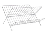 Dish Drainers Foldable X Shape 2 Tier Dish Drying Rack Dinner Plate Bowl Drying Holder Rack for V1294-YM0626-3118220322111