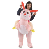 Easter Bunny Inflatable Costume Cute Festive Blow Up Riding Rabbit for Boys Girls Birthday Gifts V1294-YM0703-3115230020111