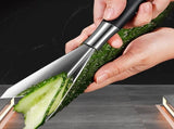 Kitchen Accessory Fruit Carving Tool Stainless Portable Cutter Plated Silver 2Pcs V1369-AZ3-W-20107