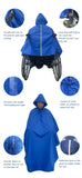 Waterproof Wheelchair Rain Poncho with Thermal Lining, Polyester Mobility Scooter Cover for Elderly V1189-LC-HW-00248