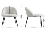 Artiss Dining Chairs Set of 6 Sherpa Boucle White MO-DIN-KJC150-VEL-WHX6
