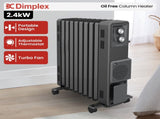 Dimplex Oil Free 2.4kW Column Heater w/ Thermostat and Turbo Fan in Black ECR24FA