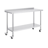 24 x 60 x 40 Inch Stainless Steel Work Table, Commercial Food Prep Worktable with Casters, Heavy V952-CFBXGGZTLCDJBPWUXV0
