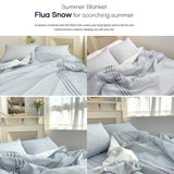 Saesom Flua Snow Comforter Set Double Cool Quilt Bedspread BLUE V274-GM-SOM-COMF-D-BU