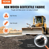 VEVOR Non Woven Geotextile Fabric Under Gravel, 6x50FT 8OZ Driveway Fabric Landscape Fabric, Heavy V952-WFB650FT80ASNTIWAV0